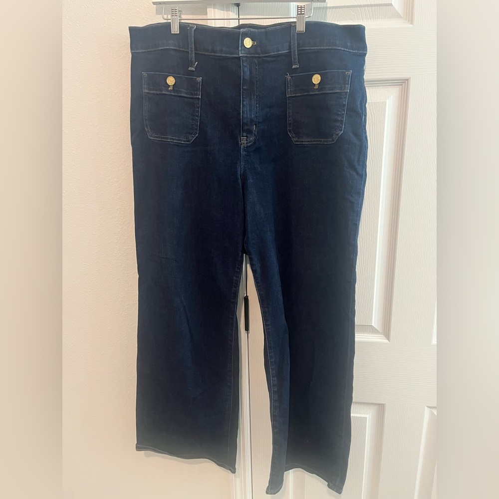 J. Crew Blue Denim Wide-Leg Jeans